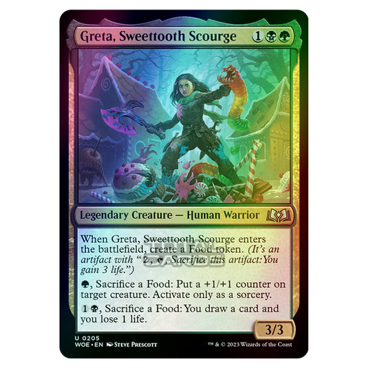 Magic The Gathering - Wilds of Eldraine - Greta, Sweettooth Scourge - 205 (Foil)