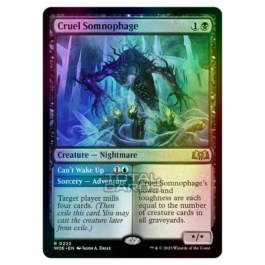 Magic The Gathering - Wilds of Eldraine - Cruel Somnophage / Can't Wake Up - 222 (Foil)