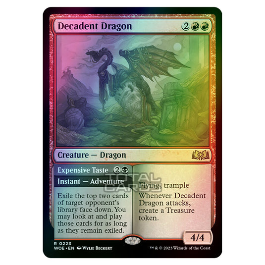 Magic The Gathering - Wilds of Eldraine - Decadent Dragon / Expensive Taste - 223 (Foil)