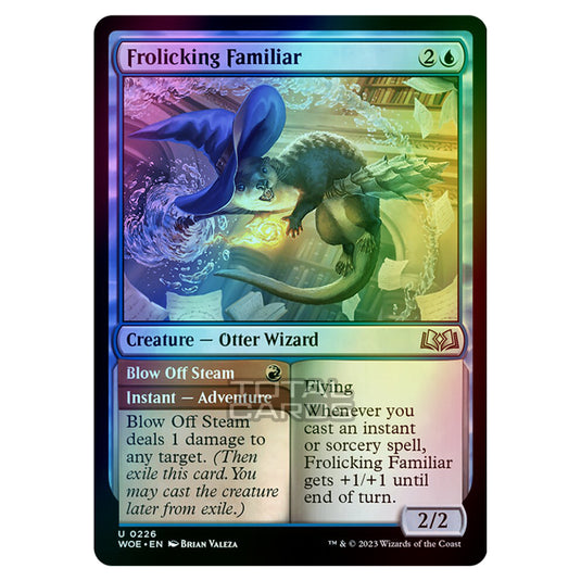 Magic The Gathering - Wilds of Eldraine - Frolicking Familiar / Blow Off Steam - 226 (Foil)