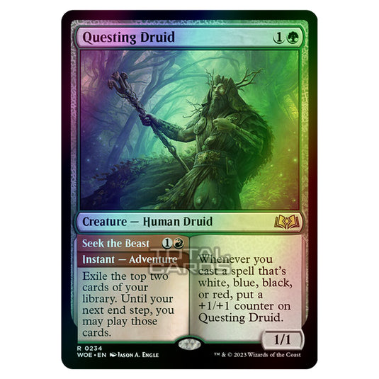 Magic The Gathering - Wilds of Eldraine - Questing Druid / Seek the Beast - 234 (Foil)