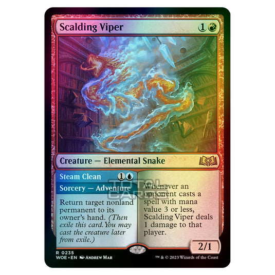 Magic The Gathering - Wilds of Eldraine - Scalding Viper / Steam Clean - 235 (Foil)