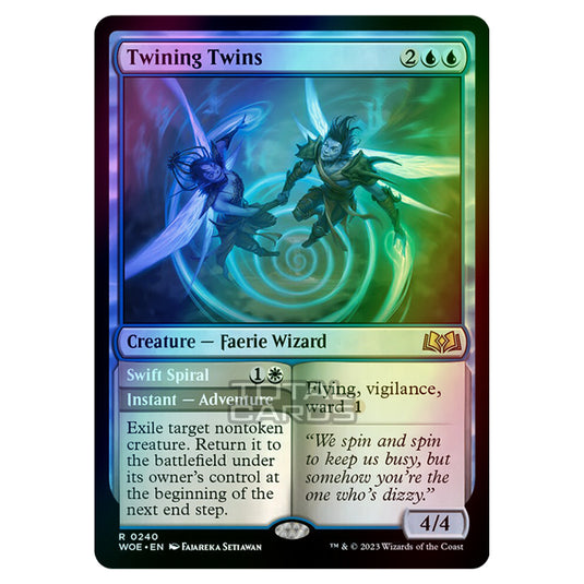 Magic The Gathering - Wilds of Eldraine - Twining Twins / Swift Spiral - 240 (Foil)