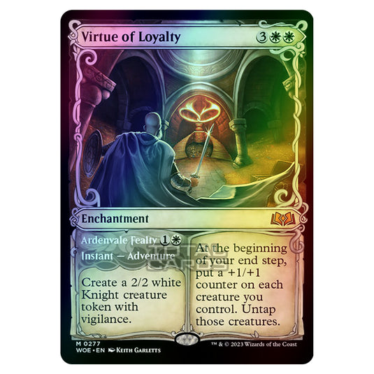 Magic The Gathering - Wilds of Eldraine - Virtue of Loyalty / Ardenvale Fealty (Showcase Card) - 277 (Foil)