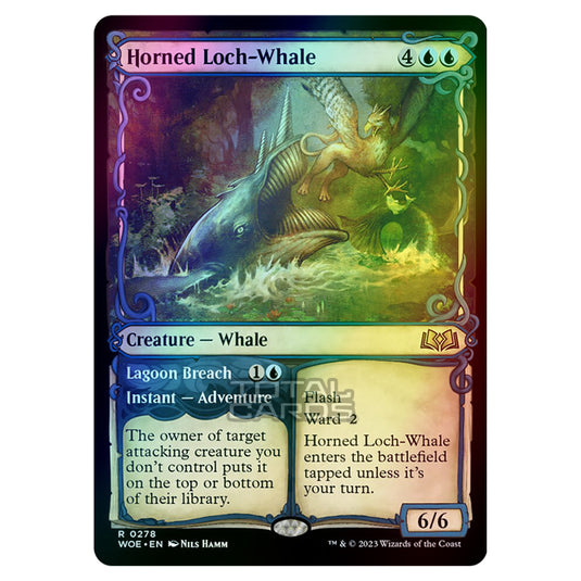 Magic The Gathering - Wilds of Eldraine - Horned Loch-Whale / Lagoon Breach (Showcase Card) - 278 (Foil)