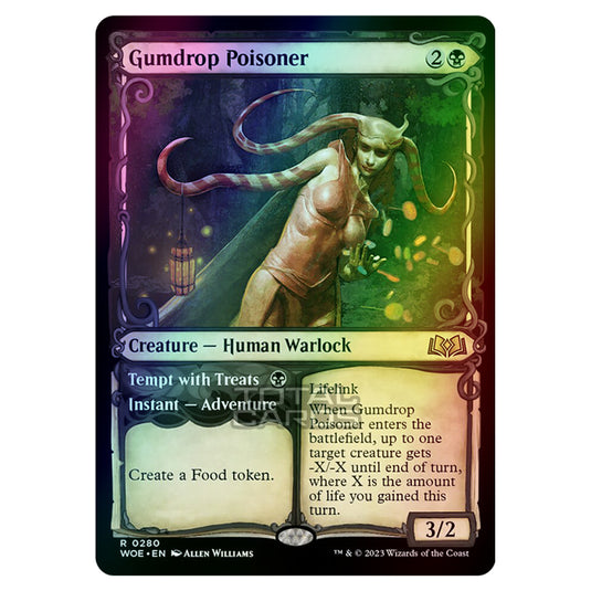 Magic The Gathering - Wilds of Eldraine - Gumdrop Poisoner / Tempt with Treats (Showcase Card) - 280 (Foil)