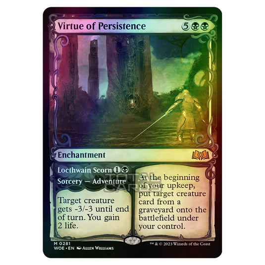 Magic The Gathering - Wilds of Eldraine - Virtue of Persistence / Locthwain Scorn (Showcase Card) - 281 (Foil)