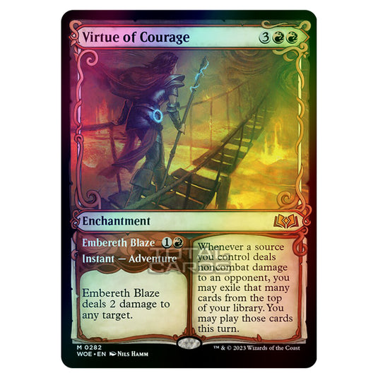 Magic The Gathering - Wilds of Eldraine - Virtue of Courage / Embereth Blaze (Showcase Card) - 282 (Foil)