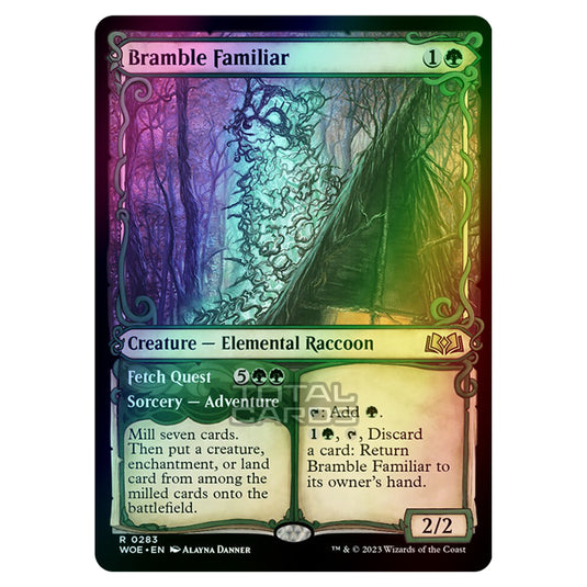 Magic The Gathering - Wilds of Eldraine - Bramble Familiar / Fetch Quest (Showcase Card) - 283 (Foil)