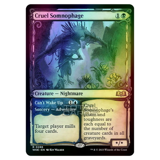 Magic The Gathering - Wilds of Eldraine - Cruel Somnophage / Can't Wake Up (Showcase Card) - 286 (Foil)