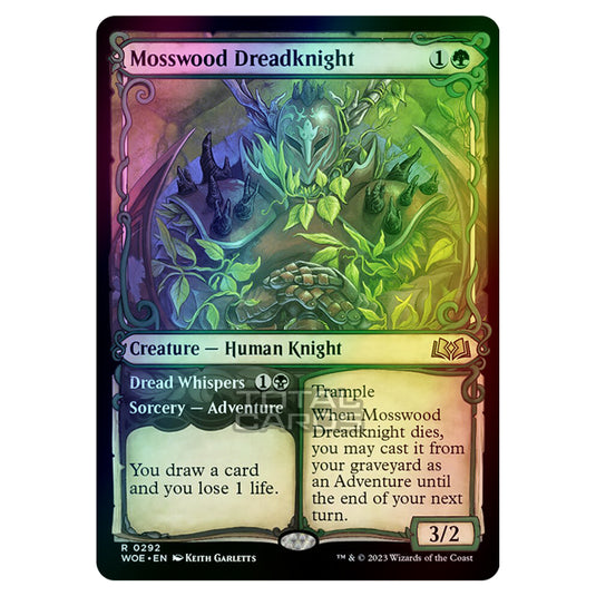 Magic The Gathering - Wilds of Eldraine - Mosswood Dreadknight / Dread Whispers (Showcase Card) - 292 (Foil)