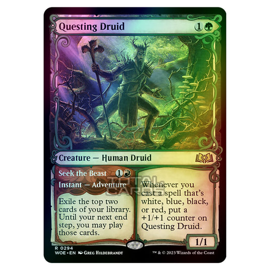 Magic The Gathering - Wilds of Eldraine - Questing Druid / Seek the Beast (Showcase Card) - 294 (Foil)