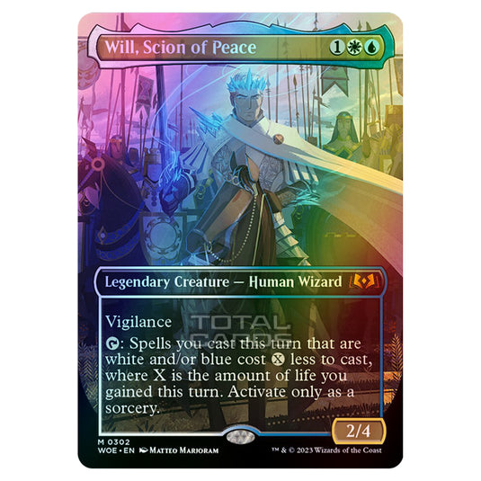 Magic The Gathering - Wilds of Eldraine - Will, Scion of Peace (Alternate-Art Borderless Card) - 302 (Foil)