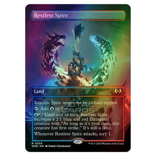 Magic The Gathering - Wilds of Eldraine - Restless Spire (Alternate-Art Borderless Card) - 306 (Foil)