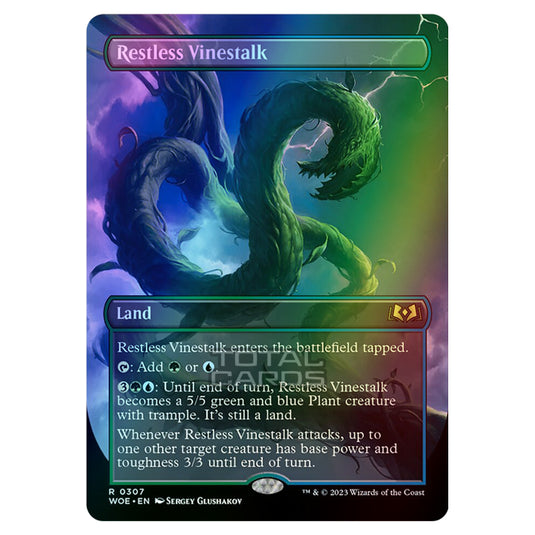 Magic The Gathering - Wilds of Eldraine - Restless Vinestalk (Alternate-Art Borderless Card) - 307 (Foil)