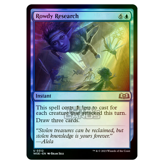 Magic The Gathering - Wilds of Eldraine - Rowdy Research (Jumpstart Card) - 312 (Foil)