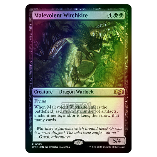 Magic The Gathering - Wilds of Eldraine - Malevolent Witchkite (Jumpstart Card) - 315 (Foil)