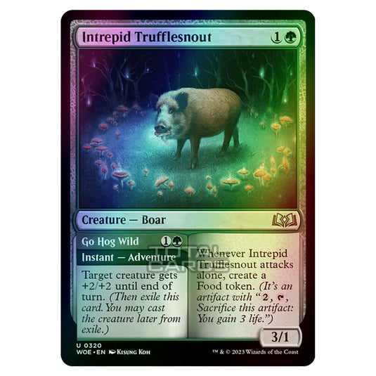 Magic The Gathering - Wilds of Eldraine - Intrepid Trufflesnout / Go Hog Wild (Jumpstart Card) - 320 (Foil)