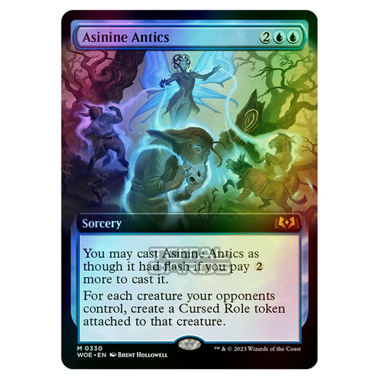 Magic The Gathering - Wilds of Eldraine - Asinine Antics (Extended Art Card) - 330 (Foil)