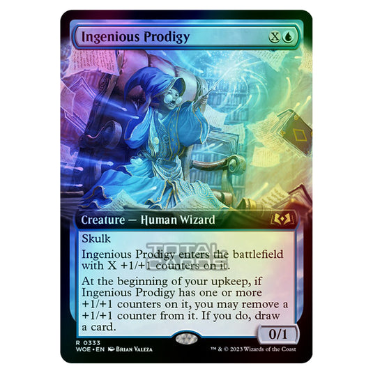 Magic The Gathering - Wilds of Eldraine - Ingenious Prodigy (Extended Art Card) - 333 (Foil)