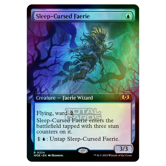 Magic The Gathering - Wilds of Eldraine - Sleep-Cursed Faerie (Extended Art Card) - 334 (Foil)