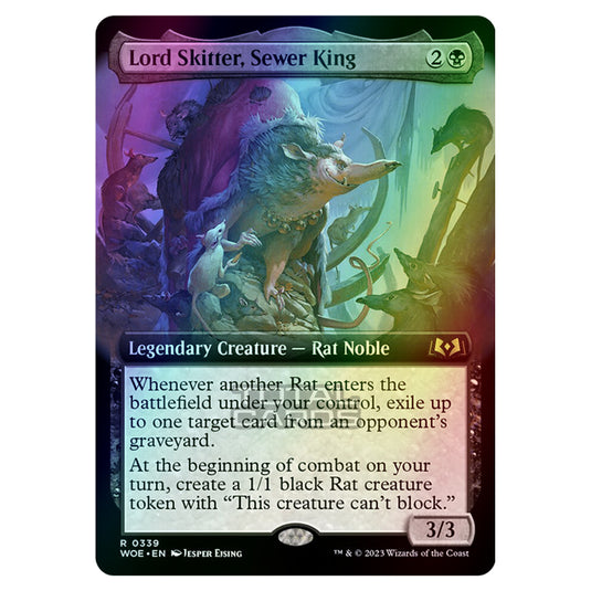 Magic The Gathering - Wilds of Eldraine - Lord Skitter, Sewer King (Extended Art Card) - 339 (Foil)