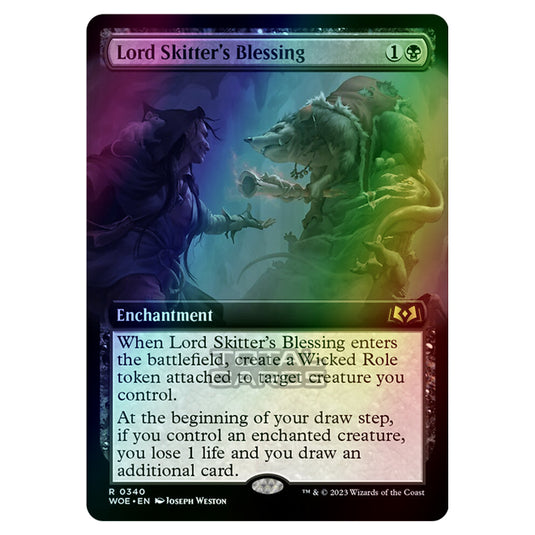 Magic The Gathering - Wilds of Eldraine - Lord Skitter's Blessing (Extended Art Card) - 340 (Foil)