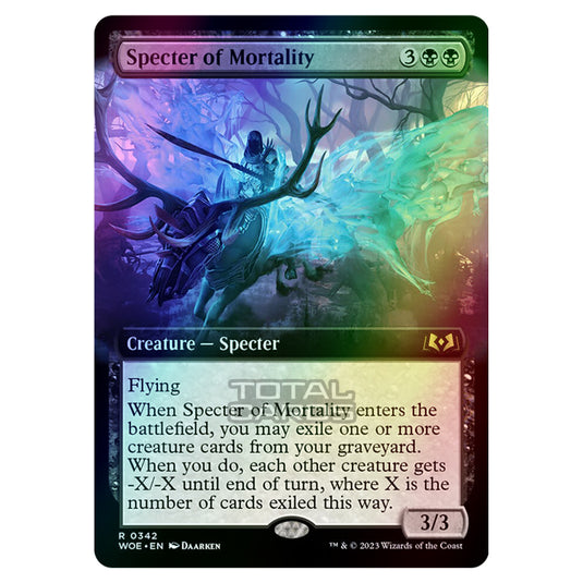Magic The Gathering - Wilds of Eldraine - Specter of Mortality (Extended Art Card) - 342 (Foil)