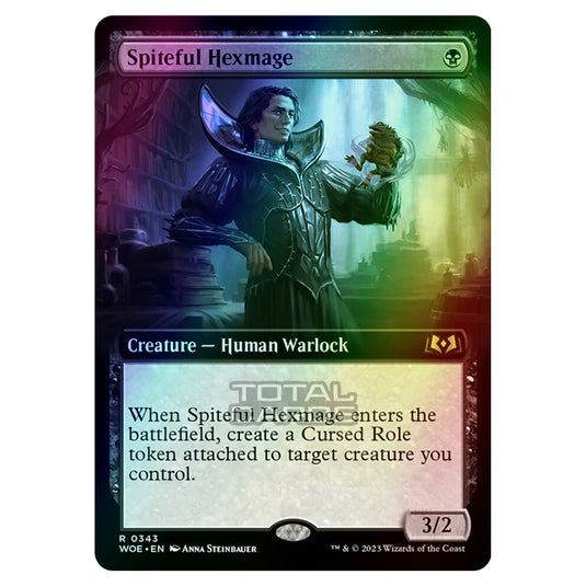 Magic The Gathering - Wilds of Eldraine - Spiteful Hexmage (Extended Art Card) - 343 (Foil)