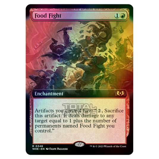 Magic The Gathering - Wilds of Eldraine - Food Fight (Extended Art Card) - 346 (Foil)