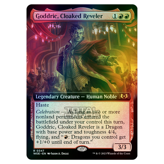 Magic The Gathering - Wilds of Eldraine - Goddric, Cloaked Reveler (Extended Art Card) - 347 (Foil)