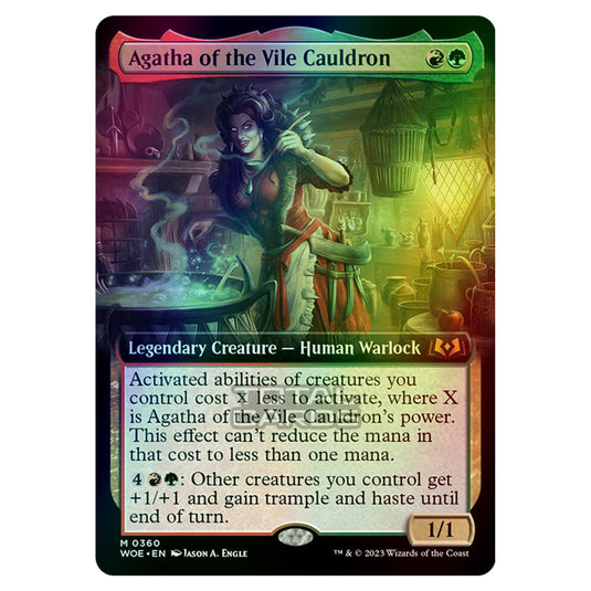 Magic The Gathering - Wilds of Eldraine - Agatha of the Vile Cauldron (Extended Art Card) - 360 (Foil)