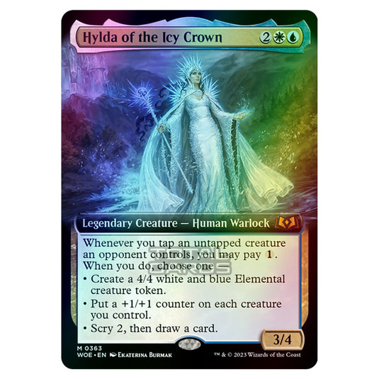 Magic The Gathering - Wilds of Eldraine - Hylda of the Icy Crown (Extended Art Card) - 363 (Foil)