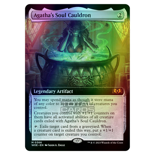 Magic The Gathering - Wilds of Eldraine - Agatha's Soul Cauldron (Extended Art Card) - 366 (Foil)