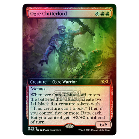 Magic The Gathering - Wilds of Eldraine - Ogre Chitterlord (Extended Art Card) - 373 (Foil)
