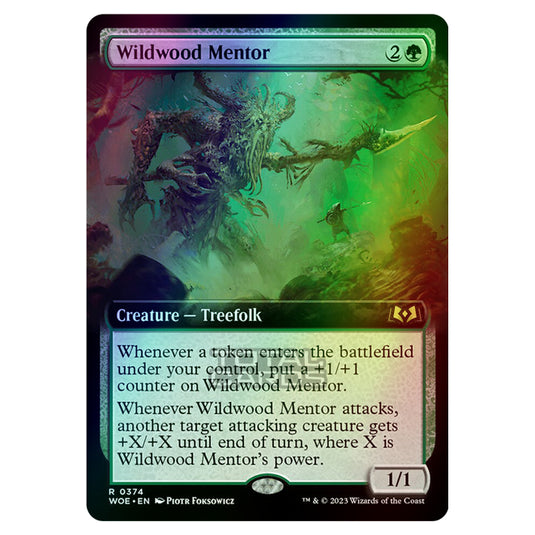 Magic The Gathering - Wilds of Eldraine - Wildwood Mentor (Extended Art Card) - 374 (Foil)