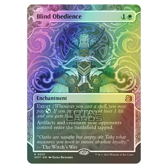 Magic The Gathering - Wilds of Eldraine - Enchanting Tales - Blind Obedience - 0001 (Foil)