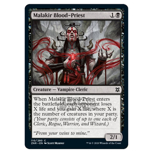 Magic The Gathering - Zendikar Rising - Malakir Blood-Priest - 110/391