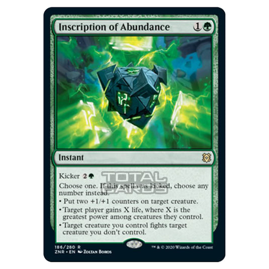 Magic The Gathering - Zendikar Rising - Inscription of Abundance - 186/391