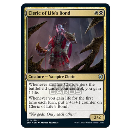 Magic The Gathering - Zendikar Rising - Cleric of Life's Bond - 222/391