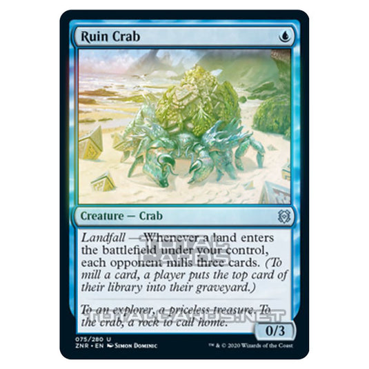 Magic The Gathering - Zendikar Rising - Ruin Crab - 75/391 (Foil) Magic The Gathering - Zendikar Rising - Ruin Crab - 75/391 (Foil)