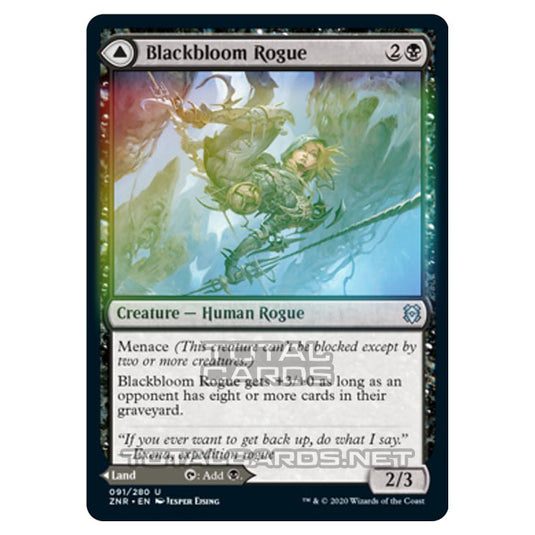 Magic The Gathering - Zendikar Rising - Blackbloom Rogue // Blackbloom Bog - 91/391 (Foil)