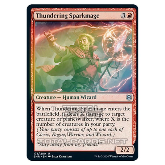 Magic The Gathering - Zendikar Rising - Thundering Sparkmage - 171/391 (Foil)