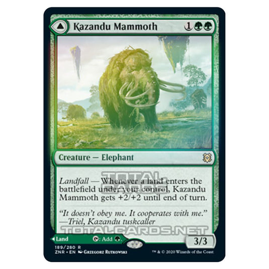 Magic The Gathering - Zendikar Rising - Kazandu Mammoth // Kazandu Valley - 189/391 (Foil)