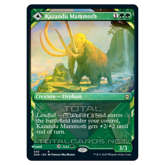 Magic The Gathering - Zendikar Rising - Kazandu Mammoth // Kazandu Valley - 305/391 (Foil)