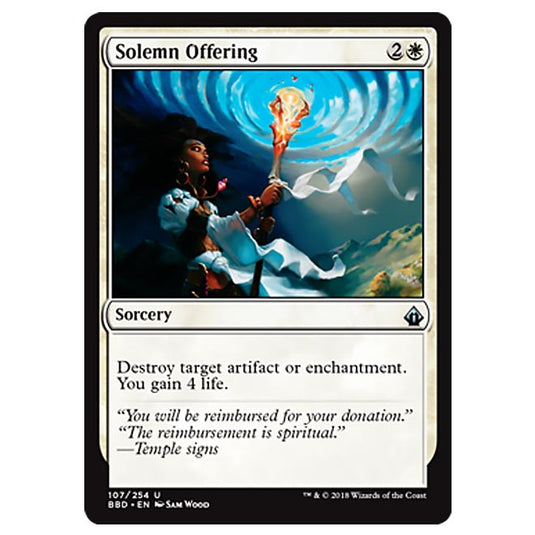 Magic The Gathering - Battlebond - Solemn Offering - 107/254