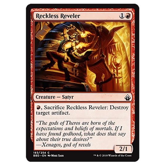 Magic The Gathering - Battlebond - Reckless Reveler - 183/254