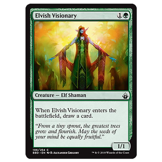 Magic The Gathering - Battlebond - Elvish Visionary - 196/254