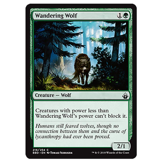 Magic The Gathering - Battlebond - Wandering Wolf - 216/254