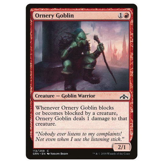 Magic The Gathering - Guilds of Ravnica - Ornery Goblin - 112/259
